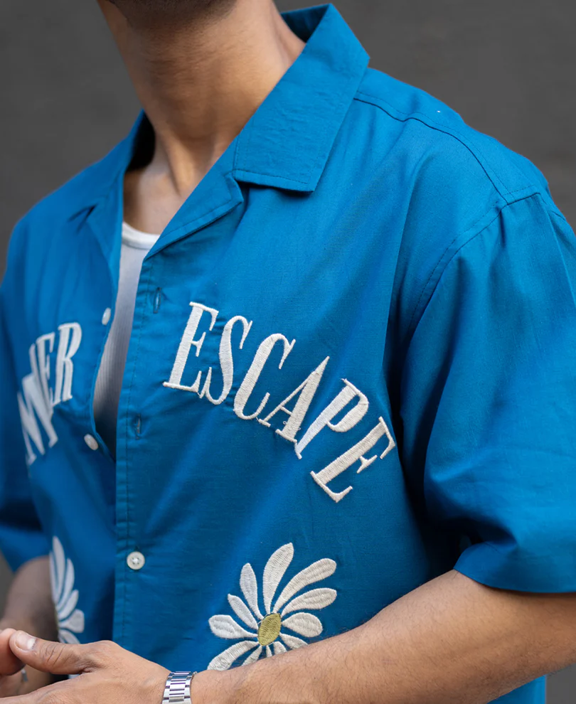 Royal Embroidered Summer Shirt 100% Cotton - Image 3