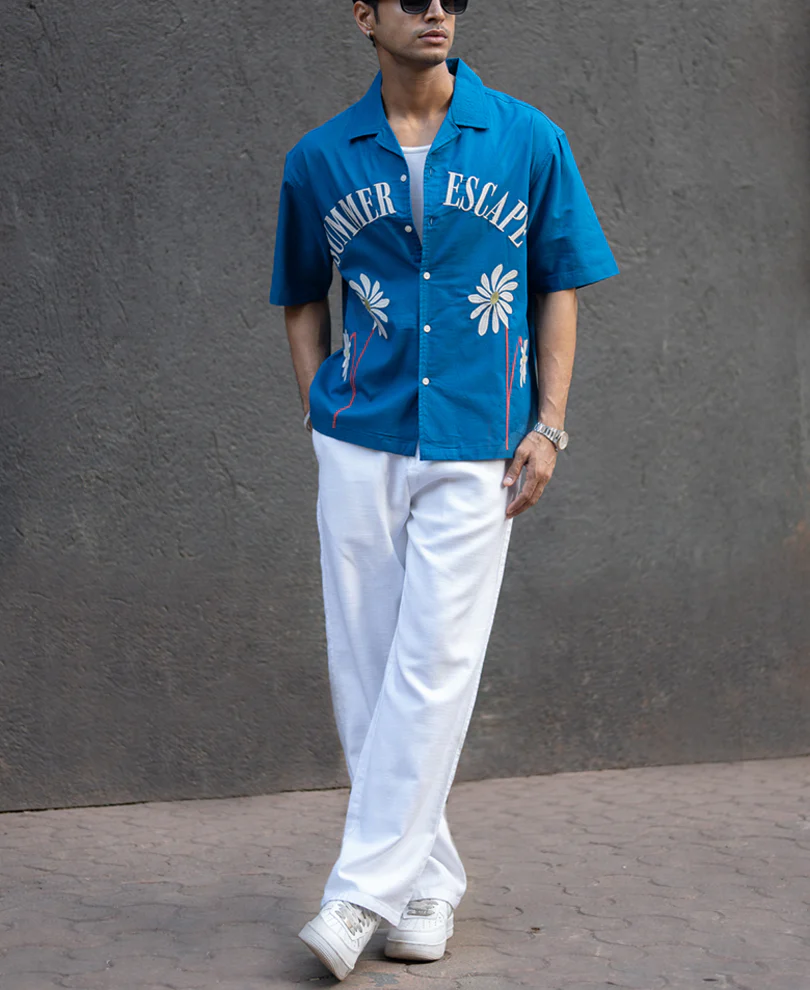 Royal Embroidered Summer Shirt 100% Cotton - Image 6