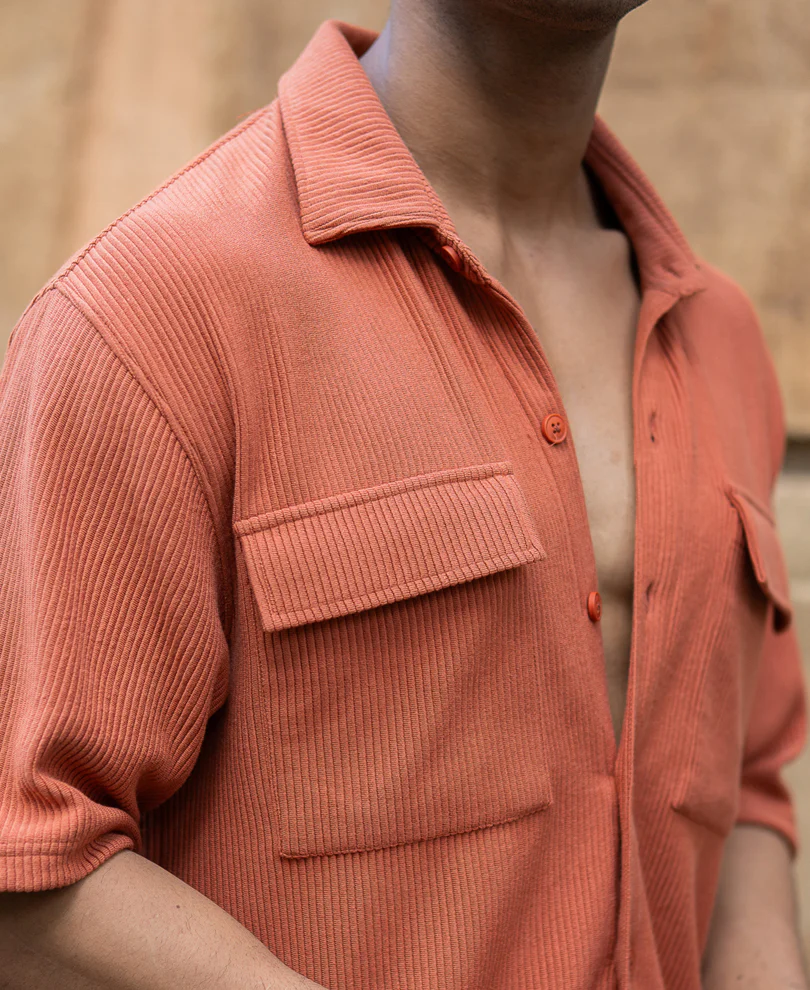 Russet Shirt With Pockets - Image 3