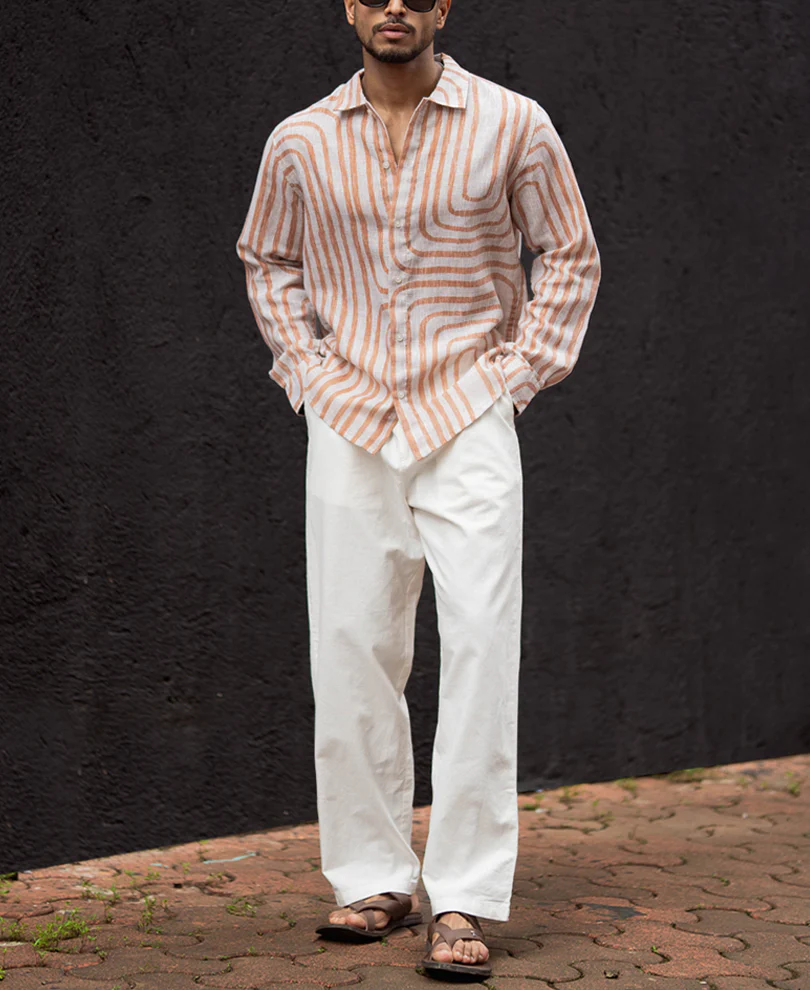 Rust Brown Regular Fit Full Sleeves Shirt - Image 6
