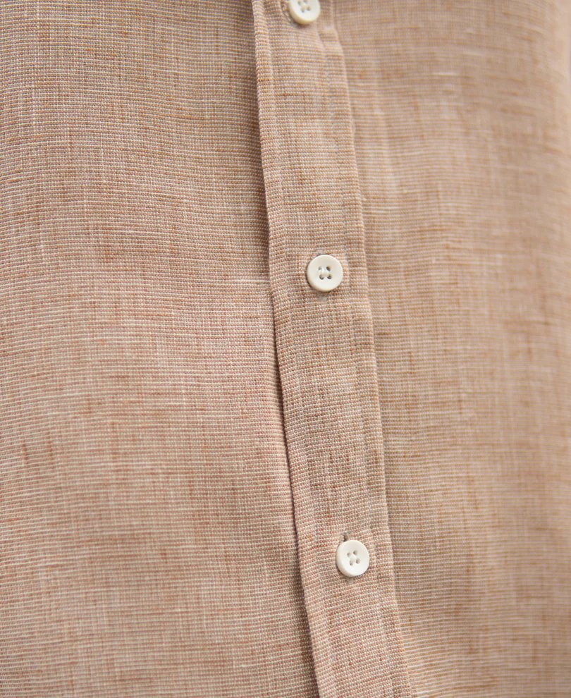 Tan Lightweight Structured Shirt - Image 4