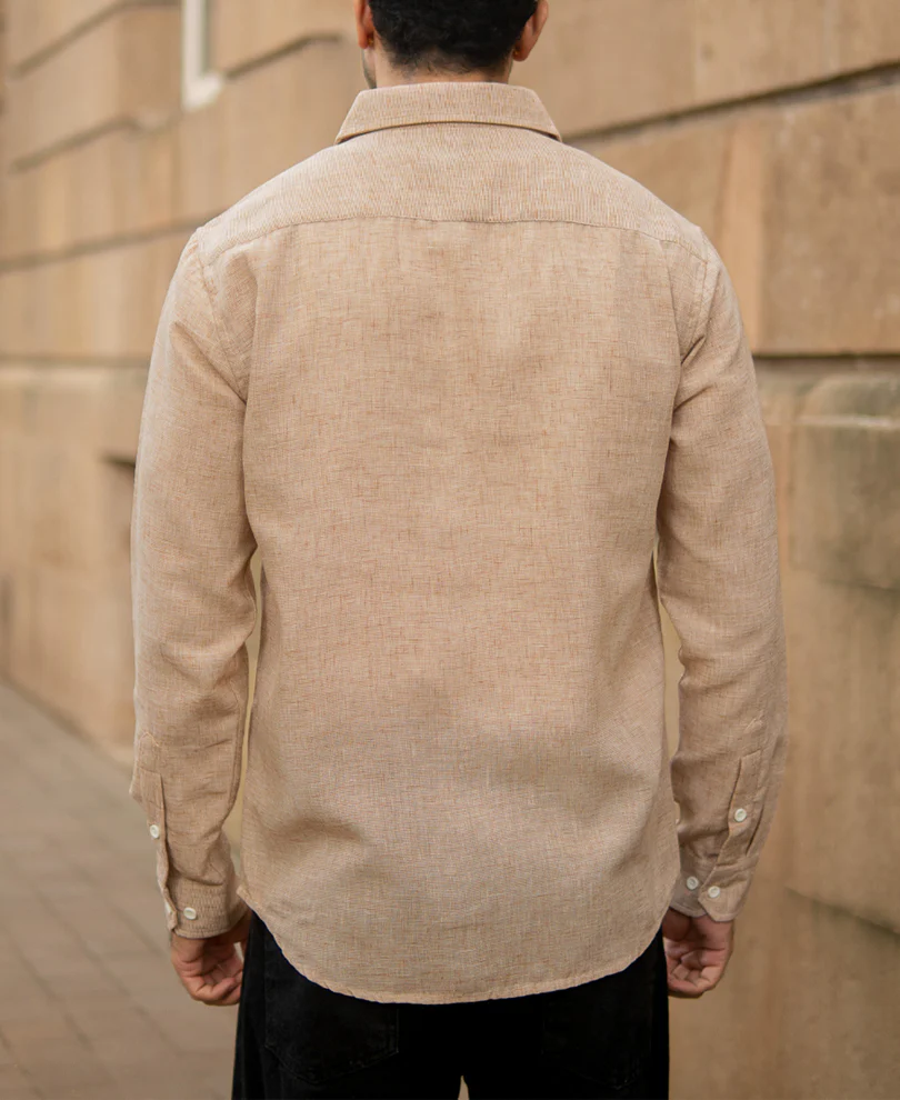 Tan Lightweight Structured Shirt - Image 5
