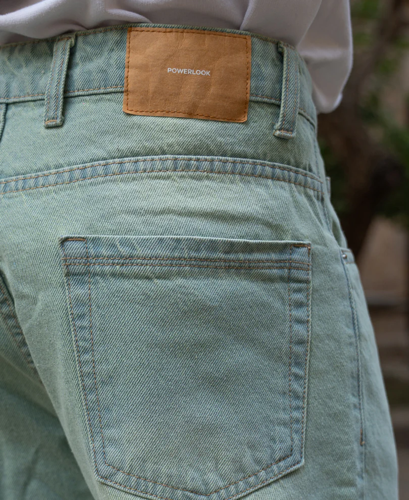 Tinted Blue Baggy Jeans 100% Cotton - Image 5