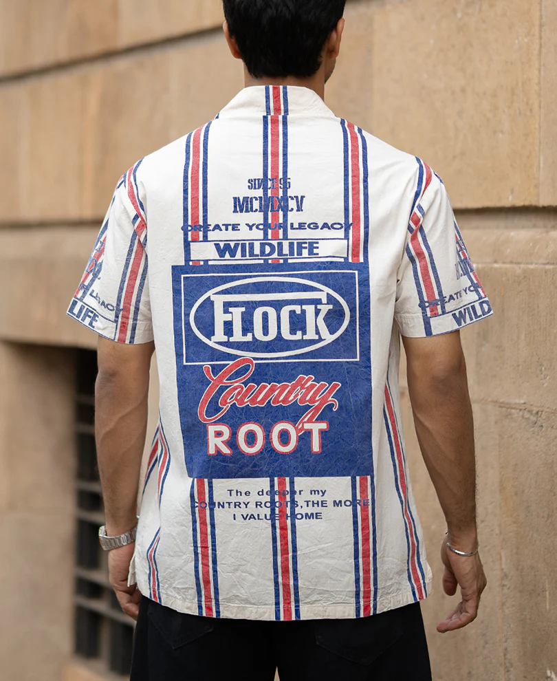 Washed Stripe Print Shirt 100% Cotton - Image 5
