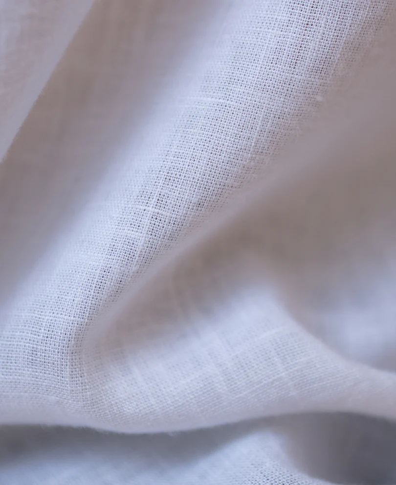 White Boxy Fit Linen Blend Shirt - Image 4