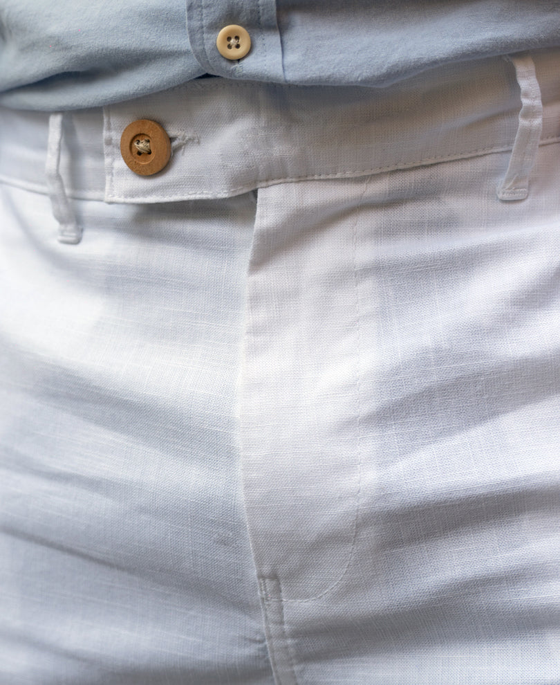 White Cotton Cargo Regular Fit Pant - Image 5