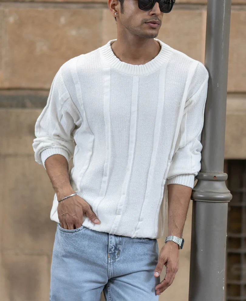 White Structured T-Shirt 100% Cotton - Image 2