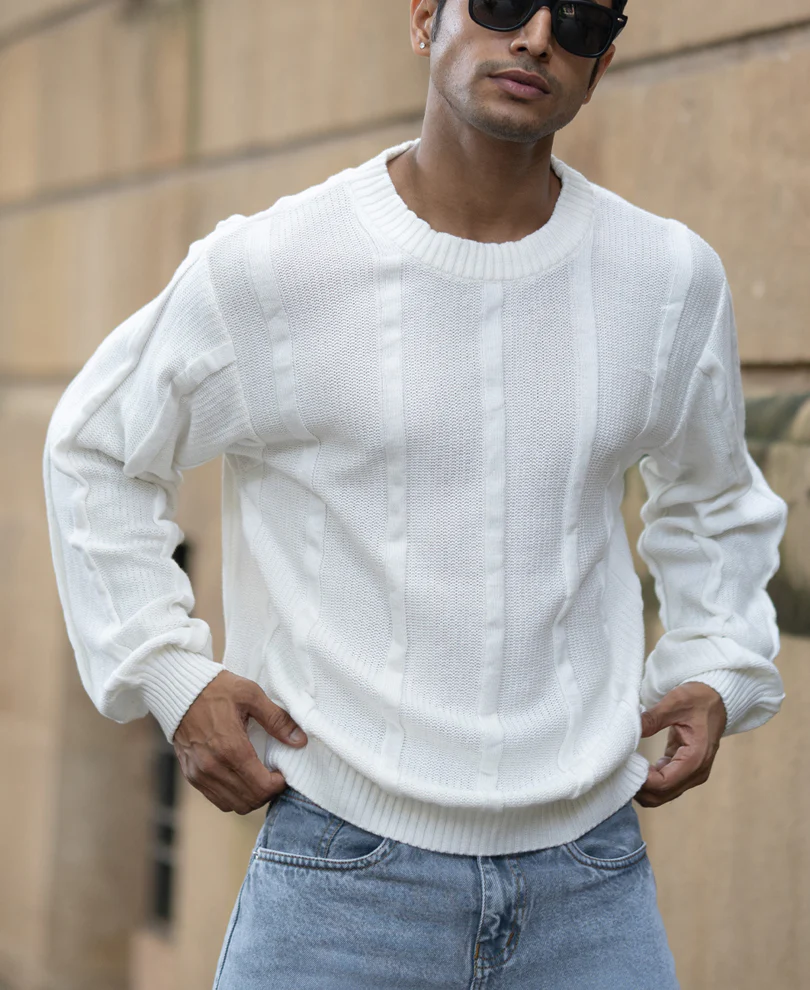 White Structured T-Shirt 100% Cotton - Image 3