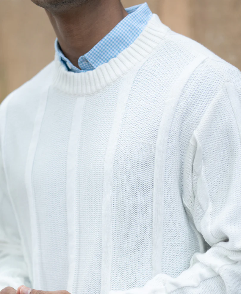 White Structured T-Shirt 100% Cotton - Image 5
