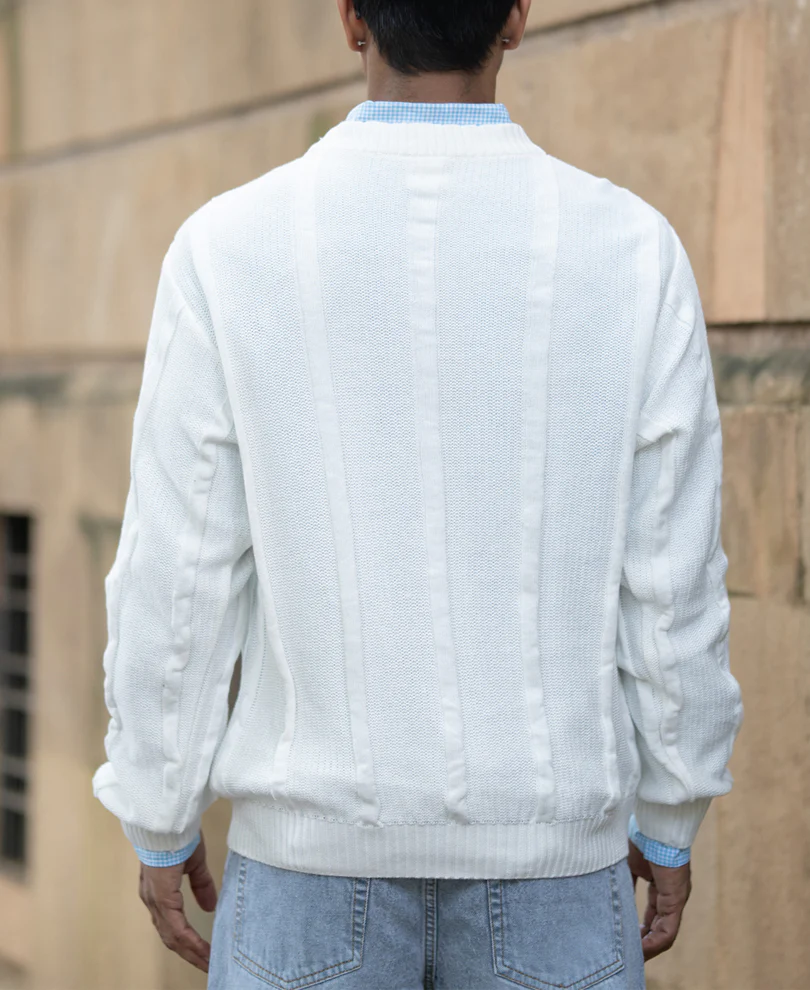 White Structured T-Shirt 100% Cotton - Image 6