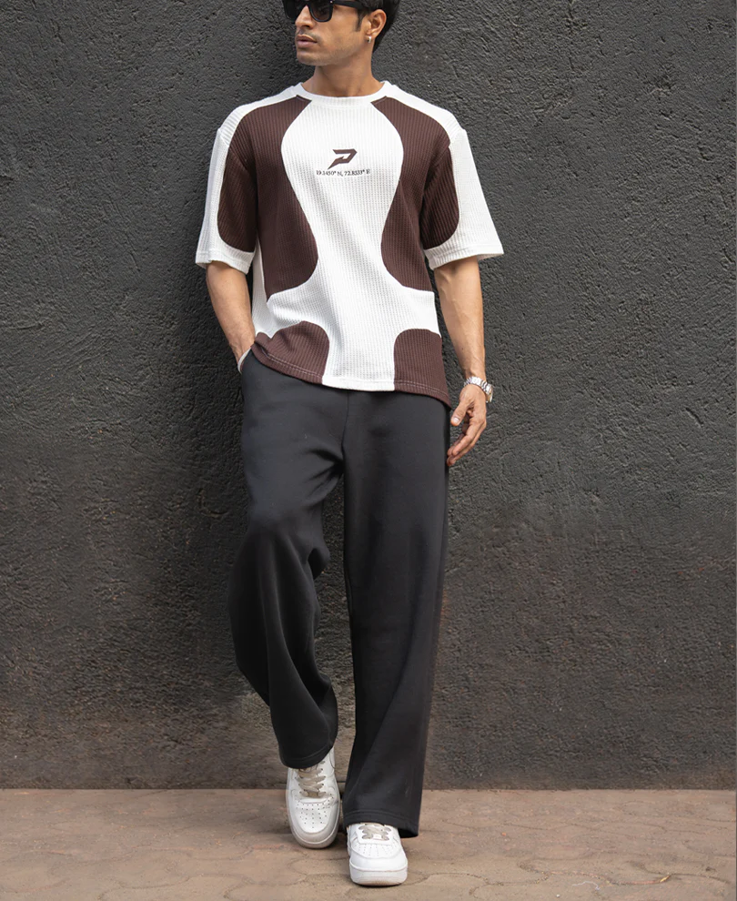 White Panelled Embroidered Tshirt - Image 6