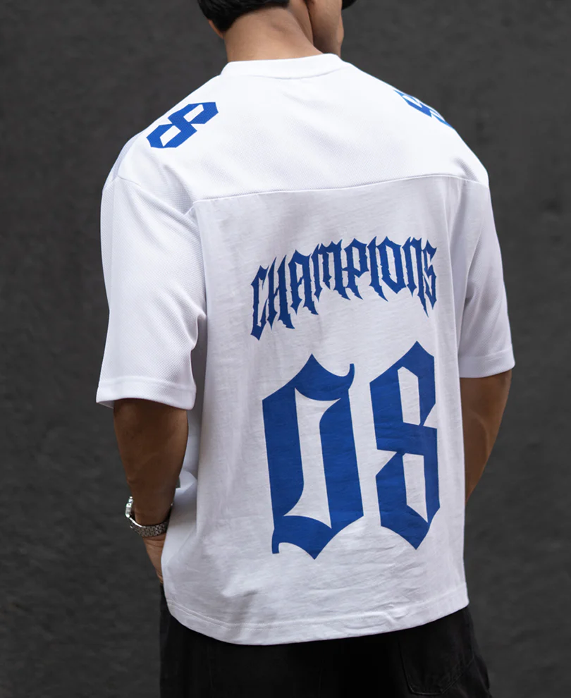 White Printed Jersey T-Shirt - Image 5