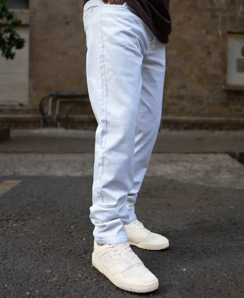 White Regular Fit Denim - Image 3