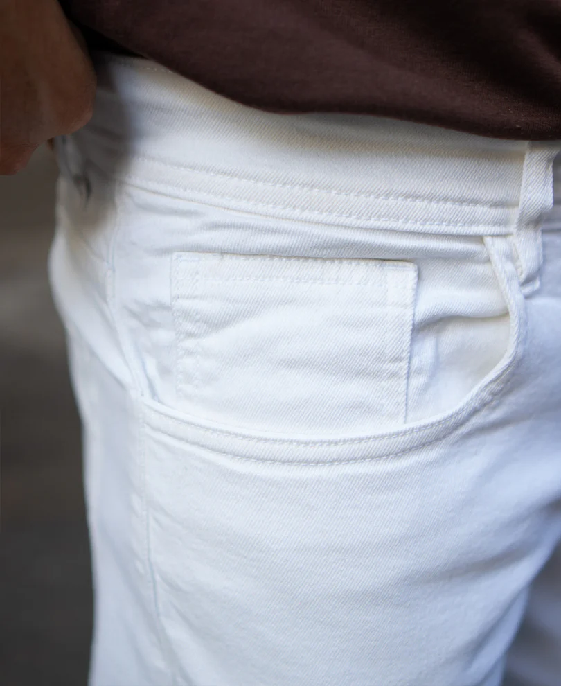 White Regular Fit Denim - Image 4