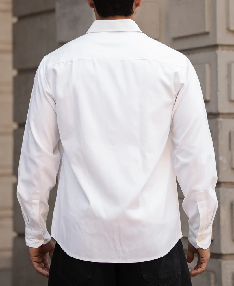 White Oxford Shirt 100% Cotton - Image 4