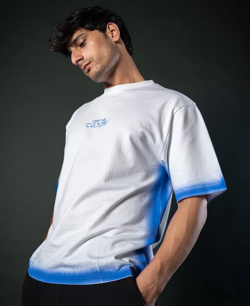 White Sprayed Oversize T-Shirt 100% Cotton - Image 3