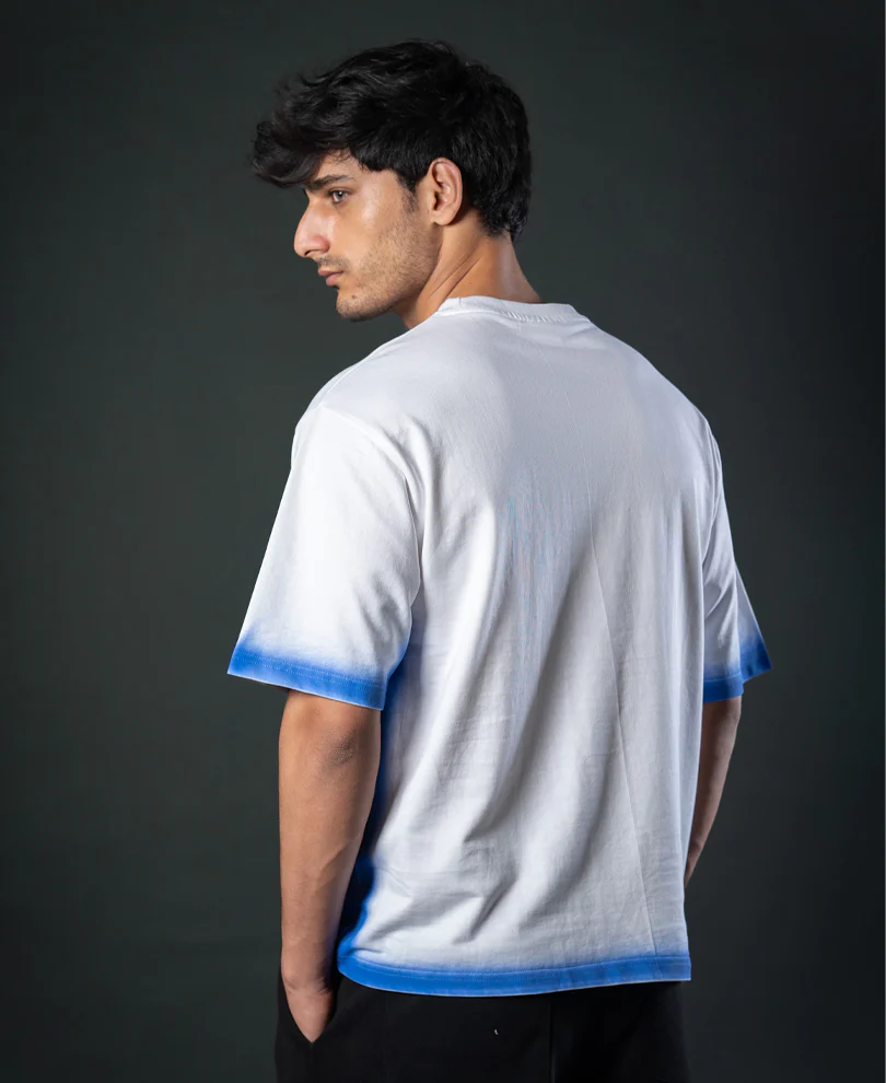 White Sprayed Oversize T-Shirt 100% Cotton - Image 6
