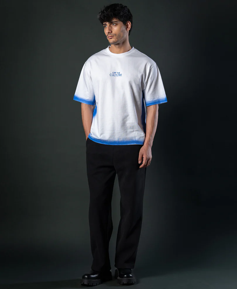 White Sprayed Oversize T-Shirt 100% Cotton - Image 7