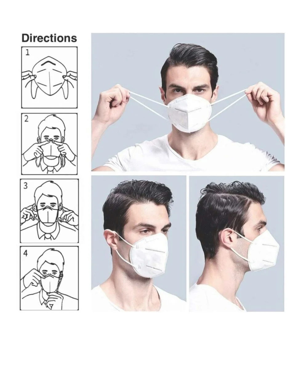 White Unisex N95 Mask - Image 4