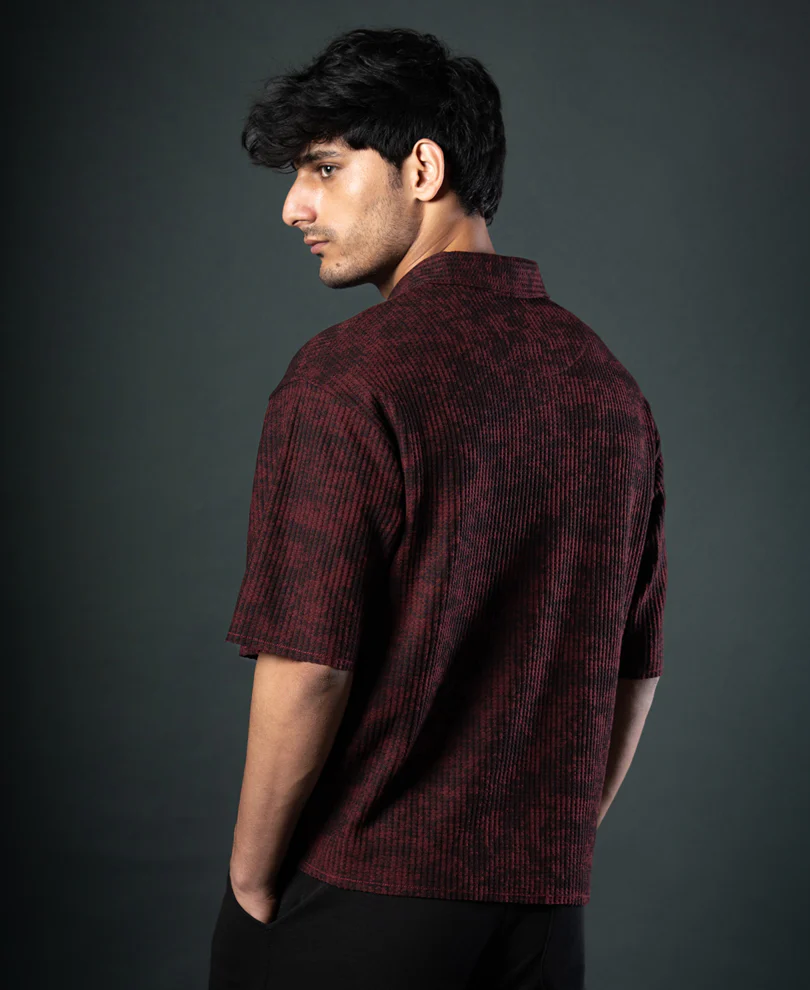Wine Printed Boxy T-Shirt - Image 5