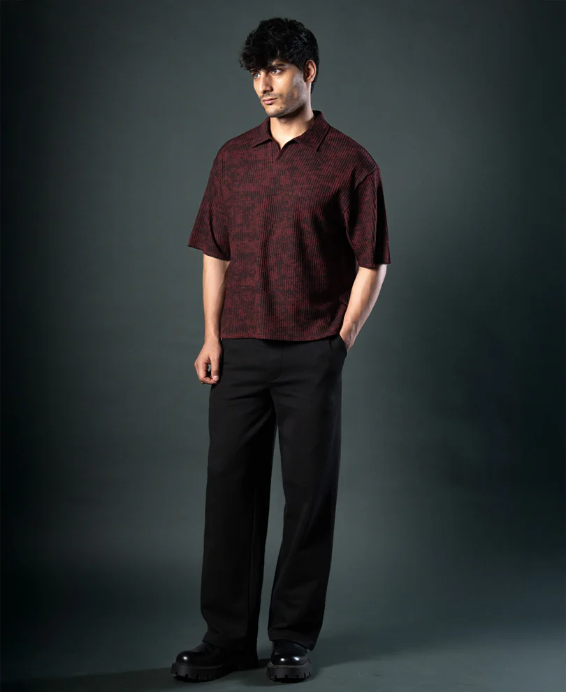Wine Printed Boxy T-Shirt - Image 6