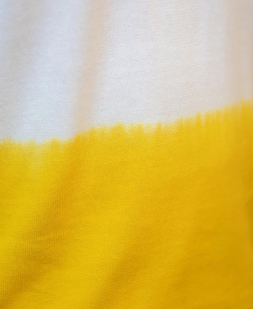 Yellow Ombre Knit Polo T-Shirt 100% Cotton - Image 5